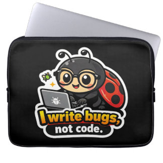 I write bugs, not code laptopschutzhülle