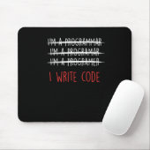 I Write Code Coder Programmer Programmier-Geschenk Mousepad (Mit Mouse)