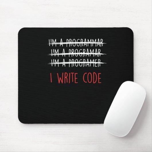 I Write Code Coder Programmer Programmier-Geschenk Mousepad (Mit Mouse)