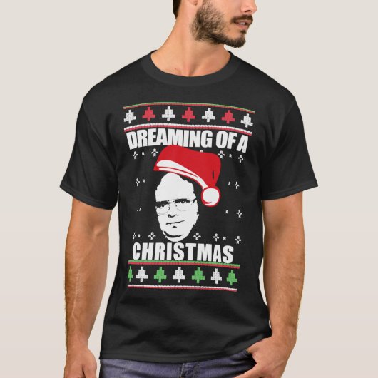 I&x27;M SPRECHEN EINES DWIGHT CHRISTMAS Ugly Xmas T-Shirt (Vorderseite)