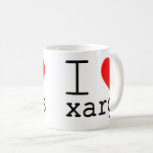 I ❤️ xargs kaffeetasse (VorderseiteRechts)