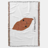 I Yam Sweet Niedlich kawaii Sweet Potato Decke (Vorderseite Vertikal)