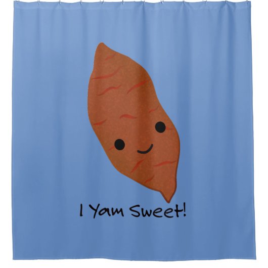 I Yam Sweet Niedlich kawaii Sweet Potato Duschvorhang (Vorderseite)