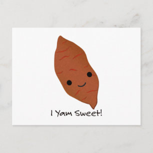 I Yam Sweet Niedlich kawaii Sweet Potato Feiertagspostkarte