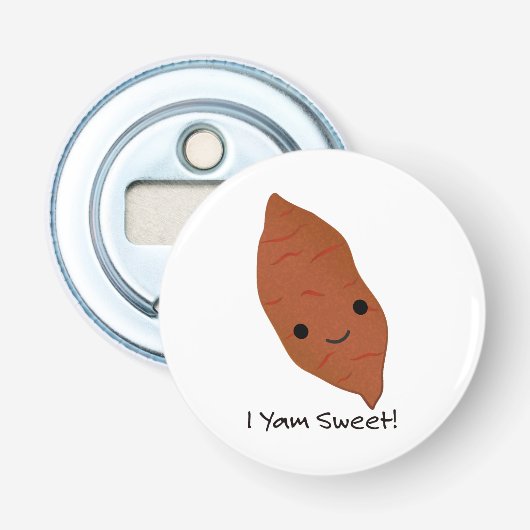 I Yam Sweet Niedlich kawaii Sweet Potato Flaschenöffner (Vorderseite)