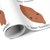 I Yam Sweet Niedlich kawaii Sweet Potato Geschenkpapier (Rolleneckpunkt)