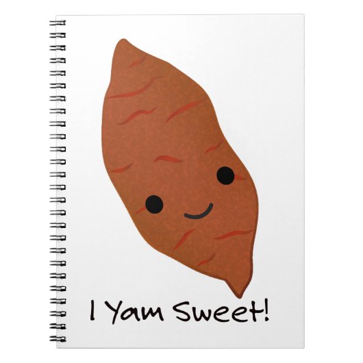 I Yam Sweet Niedlich kawaii Sweet Potato Notizblock (Vorderseite)