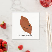 I Yam Sweet Niedlich kawaii Sweet Potato Serviette (Beispiel)