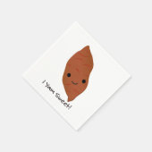 I Yam Sweet Niedlich kawaii Sweet Potato Serviette (Ecke)