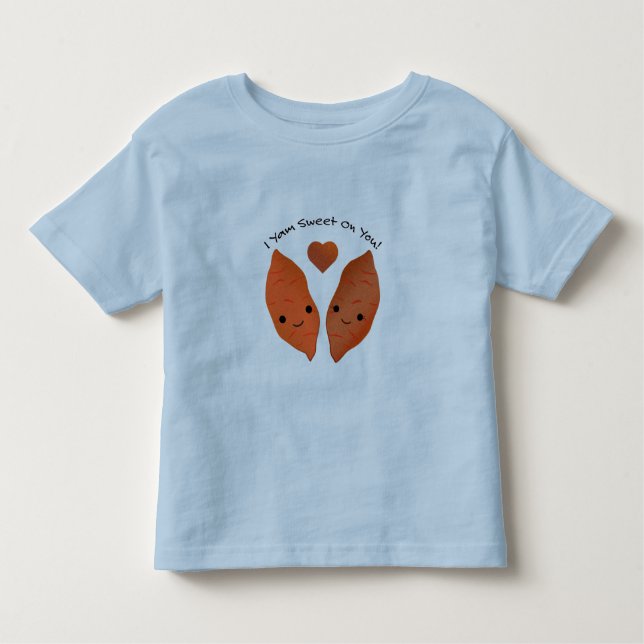 I Yam Sweet Niedlich Sweet Potato Kleinkind T-shirt (Vorderseite)