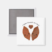 I Yam Sweet Niedlich Sweet Potato Magnet (Vorderseite/Rückseite)