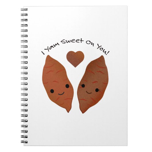 I Yam Sweet Niedlich Sweet Potato Notizblock (Vorderseite)