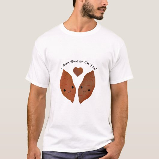 I Yam Sweet Niedlich Sweet Potato T-Shirt (Vorderseite)