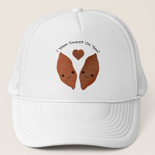 I Yam Sweet Niedlich Sweet Potato Truckerkappe (Vorderseite)