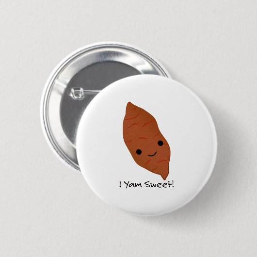 I Yam Sweet Potato Button (Vorne & Hinten)
