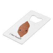 I Yam Sweet Potato Geldbeutel Flaschenöffner (Rückseite Schrägansicht)