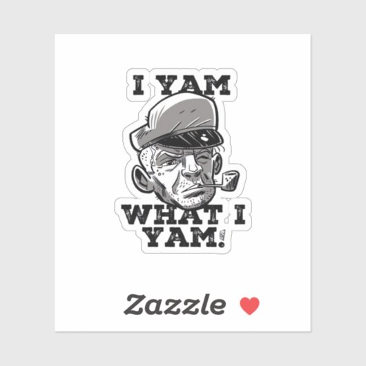 I Yam Was ich Yam Classic Meme Design Aufkleber (Blatt)