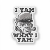 I Yam Was ich Yam Classic Meme Design Aufkleber (Vorderseite)