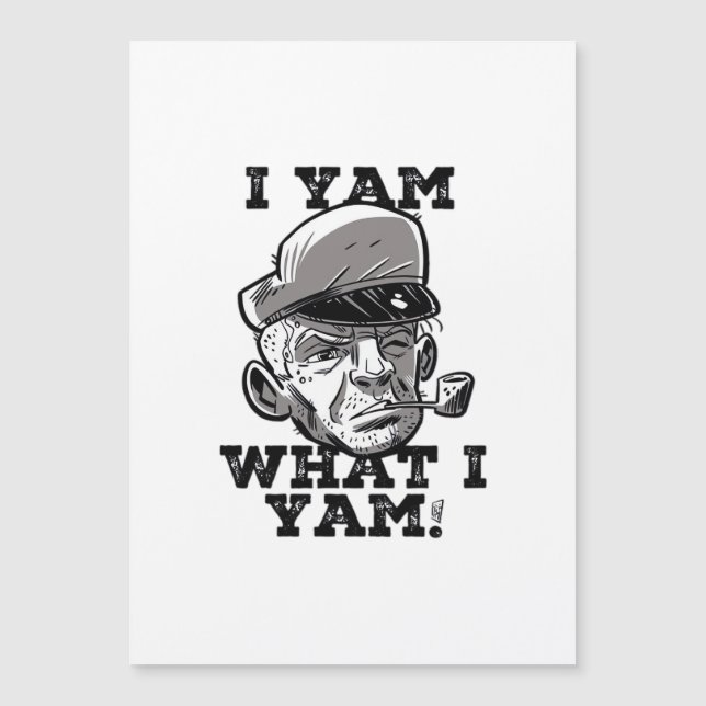 I Yam Was ich Yam Classic Meme Design Magnetkarte (Vorderseite)