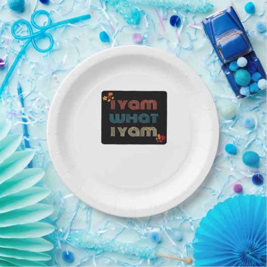 I Yam Was ich Yam Funny Fall Design Classic Meme Q Pappteller (Party)