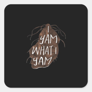 I Yam Was ich Yam - Pueble Design Quadratischer Aufkleber