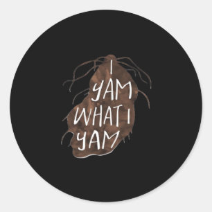 I Yam Was ich Yam - Pueble Design Runder Aufkleber