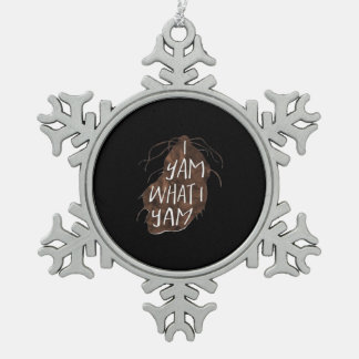 I Yam Was ich Yam - Pueble Design Schneeflocken Zinn-Ornament