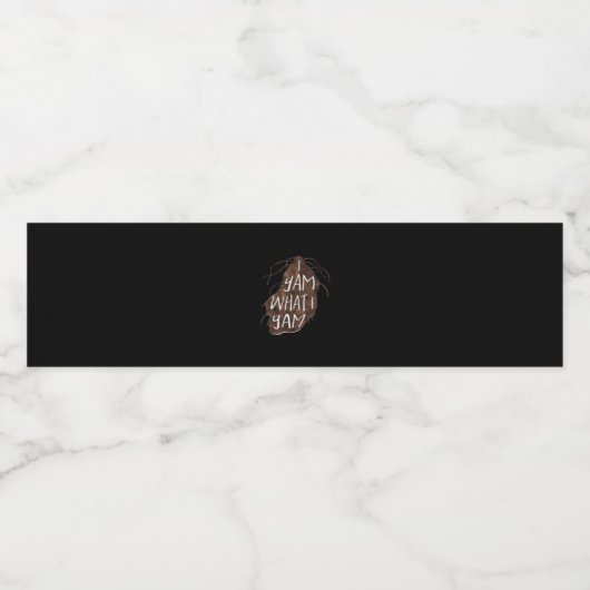 I Yam Was ich Yam - Pueble Design Wasserflaschenetikett (Einzelnes Label)