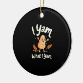 I Yam Was ich Yam Sweet Potato Erntedank Familien Keramik Ornament (Links)
