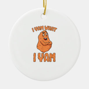 I Yam Was ich Yam Sweet Potato Funny Erntedank Keramik Ornament