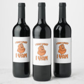 I Yam Was ich Yam Sweet Potato Funny Erntedank Weinetikett (Flaschen)