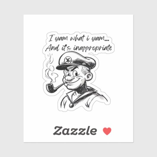 I Yam, was ich Yam und unangemessene klassische Sl Aufkleber (Blatt)