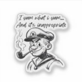 I Yam, was ich Yam und unangemessene klassische Sl Aufkleber (Vorderseite)