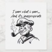 I Yam, was ich Yam und unangemessene klassische Sl Weinetikett (Einzelnes Label)