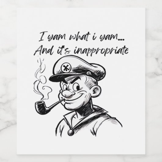 I Yam, was ich Yam und unangemessene klassische Sl Weinetikett (Einzelnes Label)