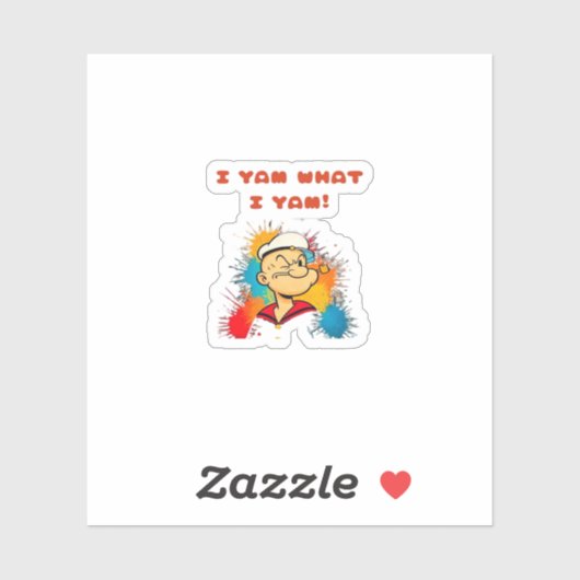 I Yam What I Yam Classic Sloth Trendy Aufkleber (Blatt)