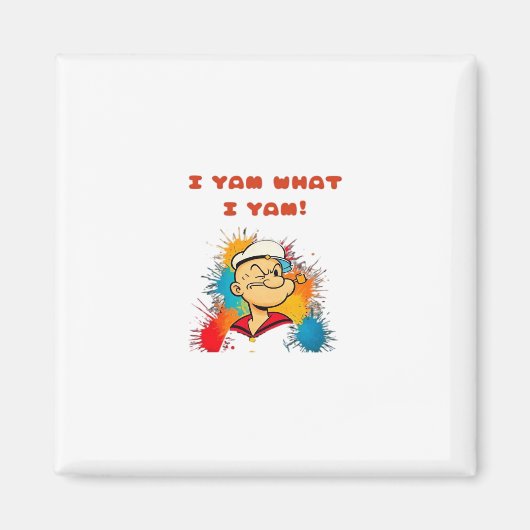 I Yam What I Yam Classic Sloth Trendy Magnet (Vorne)