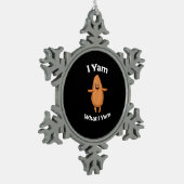 I Yam What I Yam - Dancing Sweet Potato Thanksgivi Schneeflocken Zinn-Ornament (Links)