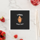 I Yam What I Yam - Dancing Sweet Potato Thanksgivi Serviette (Beispiel)