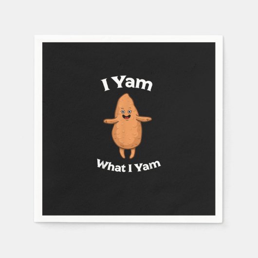 I Yam What I Yam - Dancing Sweet Potato Thanksgivi Serviette (Vorderseite)
