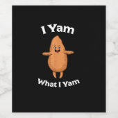 I Yam What I Yam - Dancing Sweet Potato Thanksgivi Weinetikett (Einzelnes Label)