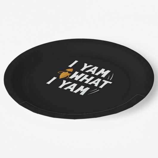 I Yam What I Yam Design - Sweet Potato Lover Desig Pappteller (Schrägansicht)