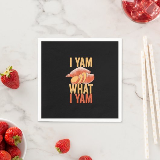 I Yam What I Yam Funny Erntedank Sweet Potato J Serviette (Beispiel)