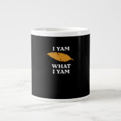 I Yam What I Yam - Funny Potato Sarcasm Pub Jumbo-Tasse (Vorderseite)