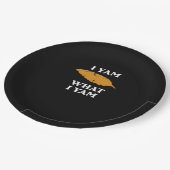 I Yam What I Yam - Funny Potato Sarcasm Pub Pappteller (Schrägansicht)