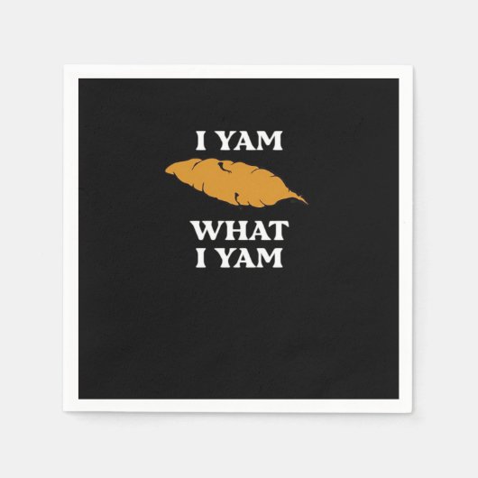 I Yam What I Yam - Funny Potato Sarcasm Pub Serviette (Vorderseite)