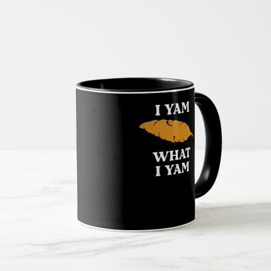 I Yam What I Yam - Funny Potato Sarcasm Pub Tasse (VorderseiteRechts)