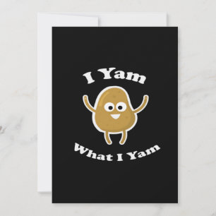 I Yam What I Yam Funny Sweet Potato Erntedank D Feiertagskarte