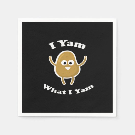 I Yam What I Yam Funny Sweet Potato Erntedank D Serviette (Vorderseite)