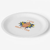 I Yam What I Yam Funny Sweet Potato Erntedank S Pappteller (Schrägansicht)